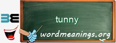 WordMeaning blackboard for tunny